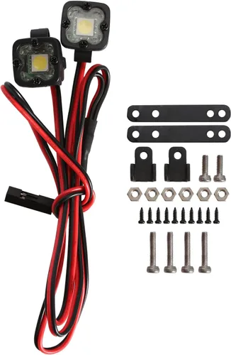 Miniatura 7 de INJORA Luces LED para rastreador RC para Axial TRX-4 TRX6 SCX10 90046 Wraith Redcat Gen8 1/10 RC Crawler Car, 4