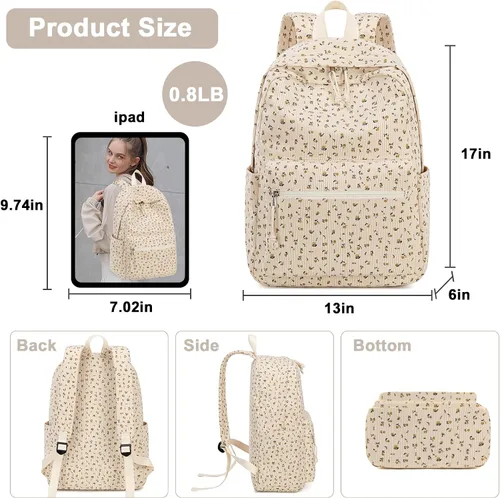 Miniatura 2 de BTOOP Mochila Escolar para Adolescentes Grande de Cordobesa, Bolsa de Libros Liviana para Niñas y Niños, Mochila Casual para Escuela Secundaria