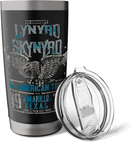 Miniatura 5 de Lynyrd Skynyrd In Concert Amarillo Texas Vintage Rock 1970 - Vaso aislado de acero inoxidable
