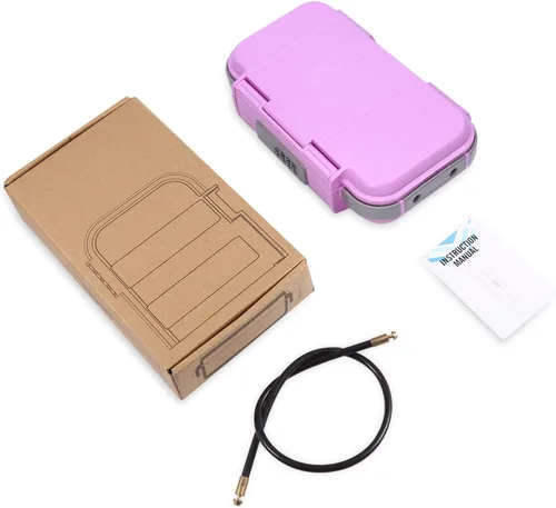 Miniatura 8 de AMIR Caja de seguridad portátil, cerradura de combinación con código, impermeable, antirrobo, mini caja de seguridad de viaje con cadena extraíble