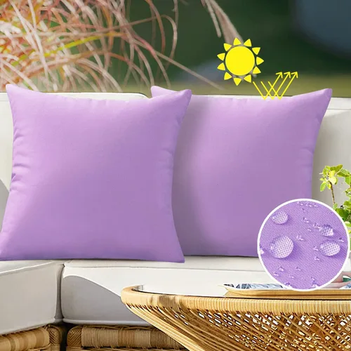 Miniatura 22 de VAKADO - Juego de 2 fundas de cojín decorativas impermeables para exteriores, 16x16 pulgadas, para sofá, jardín, banco, porche, decoración de Aqua