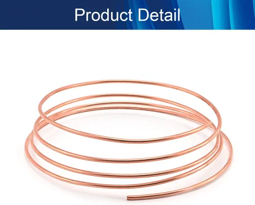 Miniatura 4 de Aicosineg 0.12"x0.02"x6.56Ft (ODxTxL) Tubería de refrigeración de latón Tubo de metal suave para refrigerador congelador aire acondicionado
