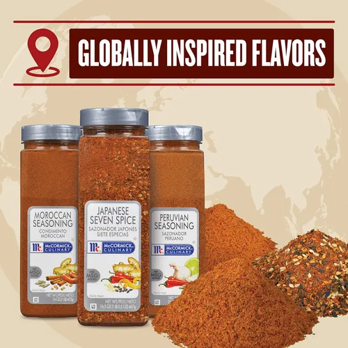 Miniatura 7 de McCormick Culinary Condimento marroquí, 16 onzas, un recipiente de 16 onzas mezcla de especias marroquíes con canela, comino, pimientos negros