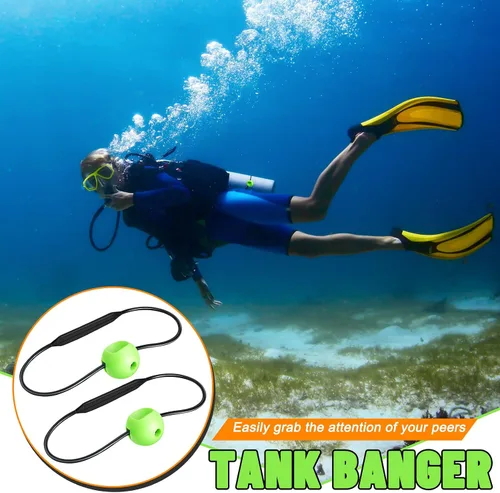 Miniatura 6 de 2 unids tanque Banger dispositivo de señal subacuática cilindro buceo tanque accesorios para buzos fabricante de ruido