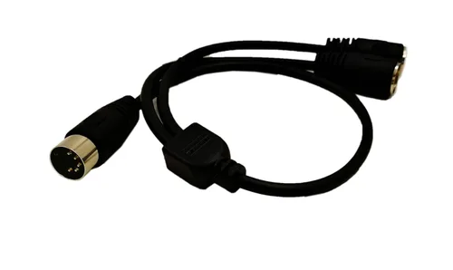 Miniatura 3 de SinLoon DIN 5-Pin Splitter Y Adaptador MIDI Cable, MIDI 5 Pin macho a Dual 2 x DIN-5 hembra Cable de audio de extensión (D5P M-2F, 1.6 ft)