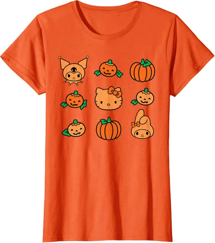 Miniatura 36 de Camiseta de Halloween Hello Kitty My Melody Kuromi Pumpkins