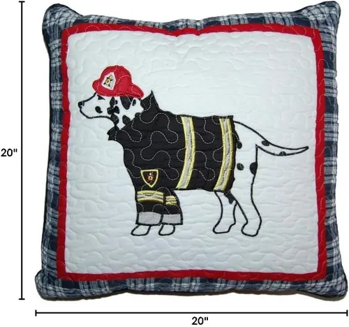 Miniatura 2 de Blancho Bedding [Departamento de bomberos] 100% algodón hipoalergénico dálmata bombero Patchwork almohada decorativa