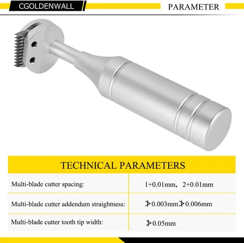 Miniatura 3 de CGOLDENWALL Probador de adhesión de escotilla cruzada Kit de probador de corte cruzado Multi-cuchillas con cuchillas de 0.039 in/0.079 in/0.118 in