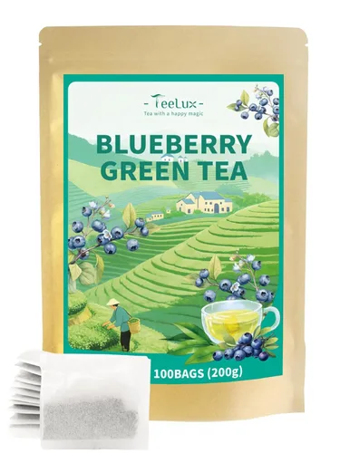 Miniatura 22 de TeeLux Bolsas de té verde menta, té verde con menta, menta verde y citronela, con cafeína, 100% real y natural, 100
