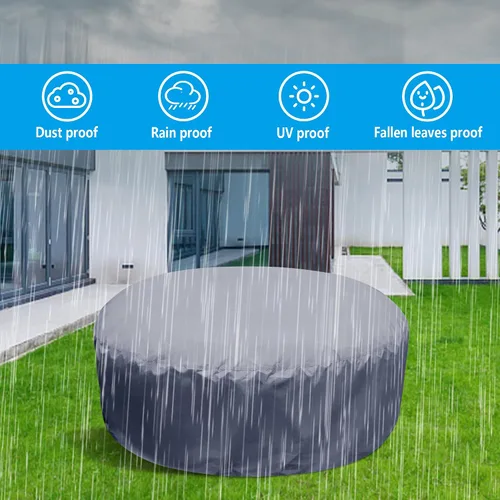 Miniatura 5 de Adnee Protector redondo de tapa completa para bañera de hidromasaje de 75 x 27.5 pulgadas, cobertura completa, reemplazo de fundas de bañera