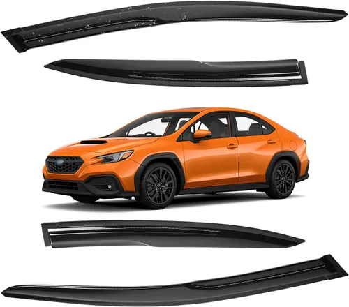 Miniatura 104 de Viseras para ventanas para Mazda 3 Sedán 4 puertas 2004 2005 2006 2007 2008 2009 estilo JDM Mugen, deflector de viento, protector solar y de lluvia
