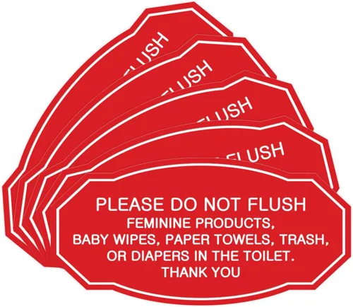 Miniatura 61 de Signs ByLITA Letrero de etiqueta victoriana Please Do Not Flush (Lt Gray), pequeño, 1 paquete Gris claro