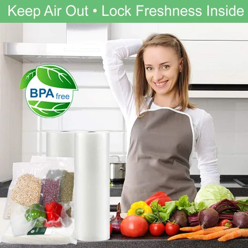 Miniatura 4 de O2frepak 200 Bolsas selladoras al vacío de 11" x 16", sin BPA y resistentes, bolsas selladoras de alimentos al vacío, ideales para almacenamiento