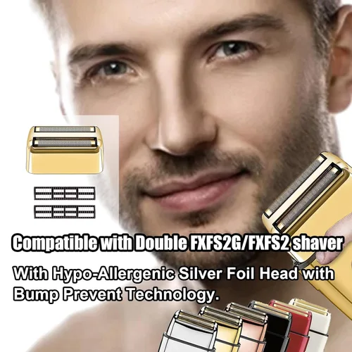 Miniatura 6 de Paquete de 4 láminas de repuesto para afeitadora y cortadores compatibles con BaBylissPRO Double FXFS2 de repuesto de lámina de metal
