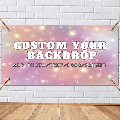 Yeele Telón de fondo personalizado de 3 x 3 pies, para fotografía personalizada, logotipo, texto, letrero para baby shower, boda, fiesta de