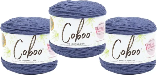 Miniatura 44 de Lion Brand Yarn Coboo, hilo suave para tejer, hacer ganchillo y manualidades, Vanilla Blossom, paquete de 3 Flor de vainilla