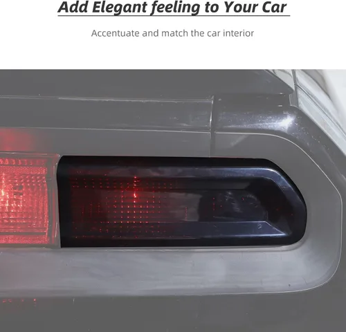 Miniatura 4 de Hoolcar Cubierta de la lámpara de la luz trasera, marco de guardia, decoración de marco de bisel, accesorios exteriores para Dodge Challenger