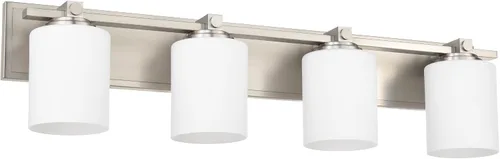 Miniatura 12 de Aplique de pared de 1 luz, elegante iluminación de pared en níquel cepillado, 1 luz de transición para tocador de baño con pantalla de vidrio opal