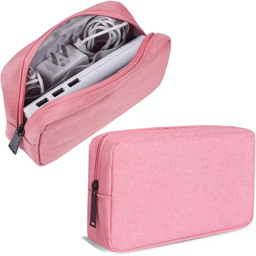 Miniatura 10 de CAAORDKSO Organizador de Electrónicos Estuche de Viaje, Organizador de Cables Bolsa Organizadora de Cables de Viaje Impermeable Portátil Estuche