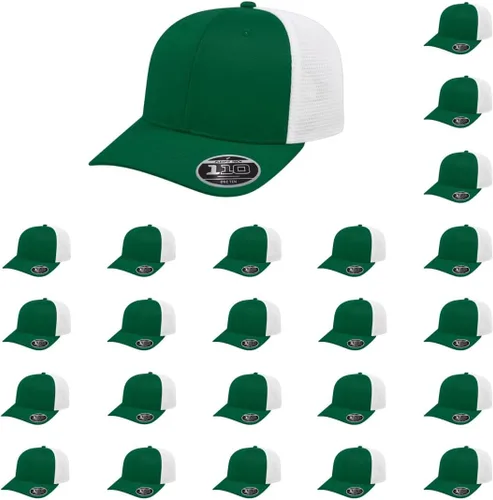 Miniatura 26 de Cap America i8502 Flexfit 110 Premium - Gorra de camionero de perfil medio con 6 paneles de malla trasera con protección UV y cierre ajustable Azul