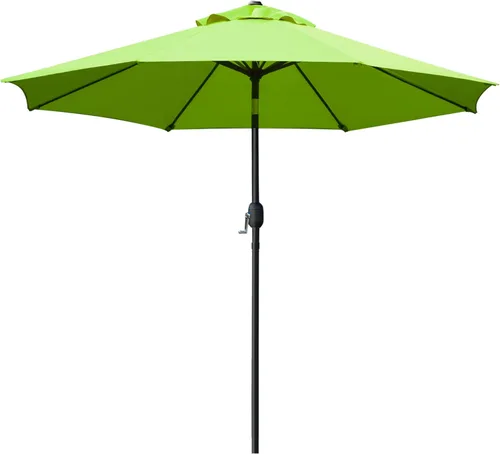 Miniatura 12 de Sunnyglade - Sombrilla de mesa de 9 pies para exteriores, con 8 varillas resistentes Negro