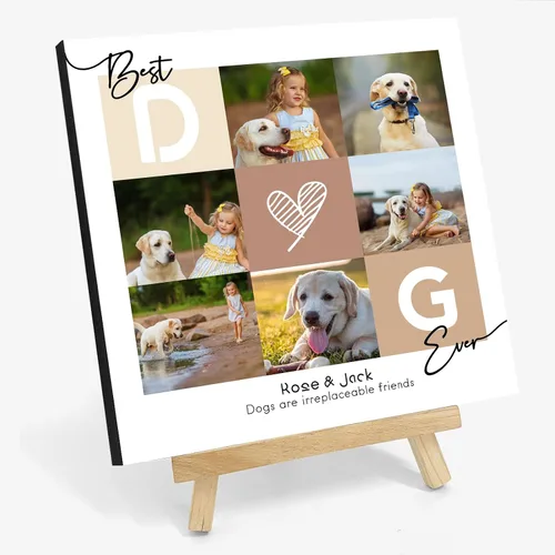 Miniatura 12 de Marco de fotos de perro personalizado con caballete, regalo conmemorativo personalizado para mascotas para amantes de las mascotas, retrato
