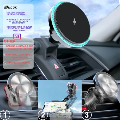 Miniatura 6 de Soporte de cargador CR-V Magsafe, ajuste exclusivo para Honda CR-V 2023-2025 (no para Accord y Civic), apto para MagSafe iPhone 15/14/13/12/Mini