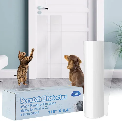Miniatura 9 de KEBE Protector de arañazos para puerta, protege la pared de tus muebles con una cubierta transparente de alta calidad resistente para arañazos
