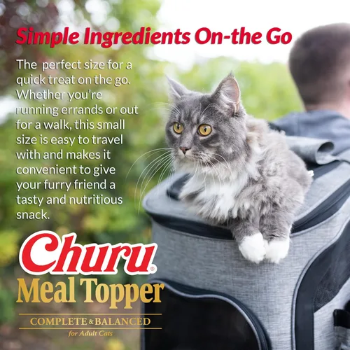 Miniatura 2 de INABA Churu - Cubrecomida para gatos, completa y equilibrada, cremosa, para lamer puré para gatos, tubo de 0.5 onzas, 24 tubos (4 por paquete)