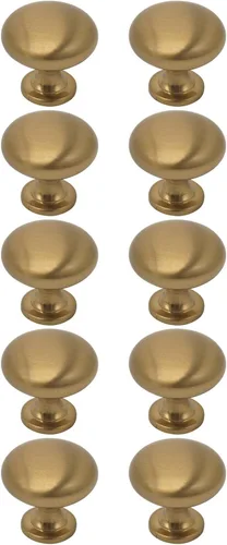 Miniatura 15 de Probrico Paquete de 25 perillas para gabinete, pomos redondos para muebles en acabado de níquel cepillado, perillas de cocina de 1-3/16 pulgadas