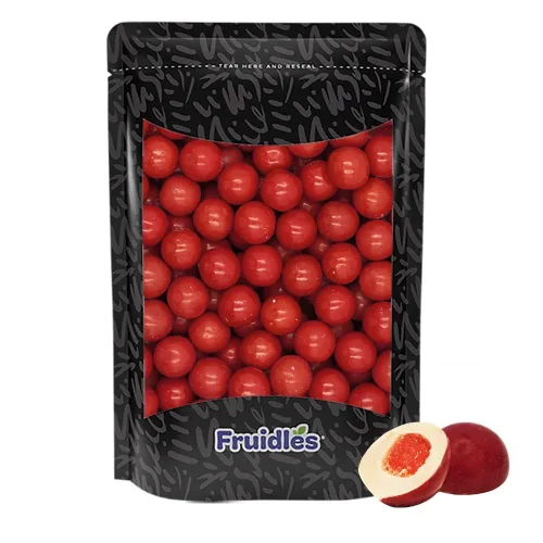 Miniatura 7 de Fruidles Bolas de goma de mascar rellenas de cereza con sabor a frutas, golosinas de bufé de dulces, repuestos de tamaño de máquina, certificado