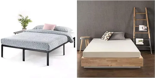 Best Price Mattress - Base de cama metálica de 14 pulgadas, base de colchón con listones de acero de alta resistencia (no requiere somier) y colchón