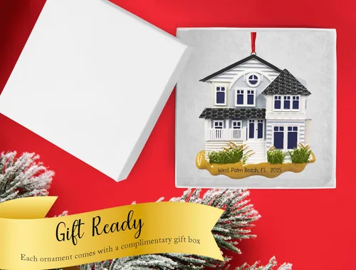 Miniatura 4 de Adorno de Navidad personalizado para casa de playa 2026 Casa de vacaciones de verano con arena para árbol de Navidad Nueva casa de playa
