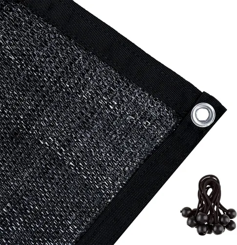 Agfabric 60% tela de sombra de 12 x 16 pies, cubierta de tela para invernadero con ojales, color negro