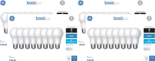 Miniatura 9 de GE Bombillas LED básicas, 60 vatios, luz diurna, A19 (paquete de 4)