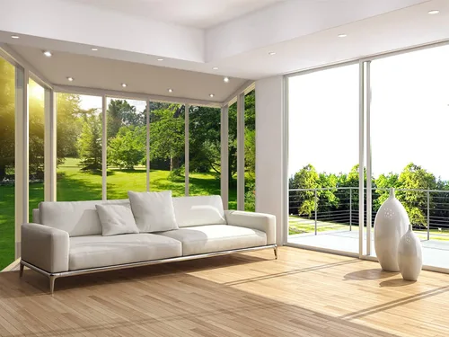 Miniatura 3 de MFWFM - Mural de pared 3D con vista de ventana, papel pintado de jardín con árboles verdes y bosque para dormitorio, sala de estar, fondo de TV