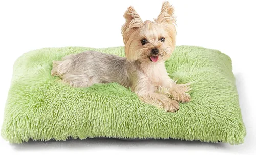 Miniatura 53 de EHEYCIGA Cama Esponjosa para Jaula de Perros Grandes, Almohadilla de Jaula de Piel Sintética Afelpada, Cama Calmante Anti-Ansiedad para Perros Negro