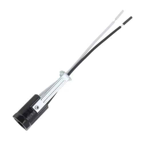 Miniatura 5 de RTNLIT Base de candelabro E12, soporte de lámpara fenólica sin llave con cable para bombilla LED incandescente E12 (paquete de 5)