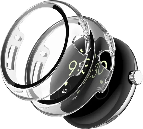 Miniatura 13 de Miimall - Juego de 2 fundas con protector de pantalla para Google Pixel Watch 4 de 1.772 pulgadas, antiarañazos, sensible de alta definición