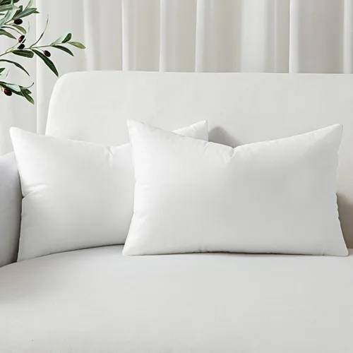 Miniatura 7 de MIULEE Juego de 2 rellenos de almohada decorativa de 12x20 pulgadas, rellenos de almohada no tejidos con relleno 100% virgen para sofá, sillón