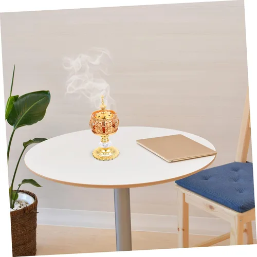 Miniatura 9 de Abaodam Quemador de incienso decorativo de metal, soporte estético europeo para incienso para sala de estudio, dormitorio, sauna, yoga