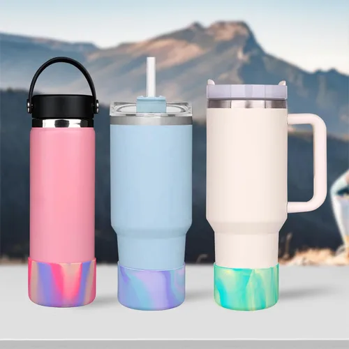 Miniatura 6 de HEYSKAY Funda protectora de silicona para botella de agua Hydro Flask y compatible con Stanley Tumbler, Yeti, Simple Modern, accesorios para Mezcla