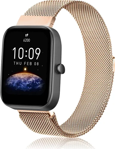 Miniatura 10 de Amzpas Bandas de metal para Amazfit Bip U Pro/Bip U/Bip 3 Pro/Bip 3/Bip S / Bip S Lite/Bip Lite, correa de repuesto ajustable de acero inoxidable