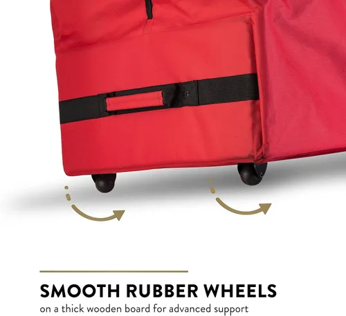 Miniatura 3 de Bolsa de almacenamiento rodante y grande para árbol de Navidad que se adapta a hasta 9 pies. Bolsa de tela duradera 600D con asas duraderas y ruedas