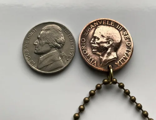 Miniatura 4 de 1923 Italy Italia 10 Cent coin pendant honey bee bumble bee beekeeper honey farmers pollination beehive Roma Milan Florence Venice Napoli Turin Pisa