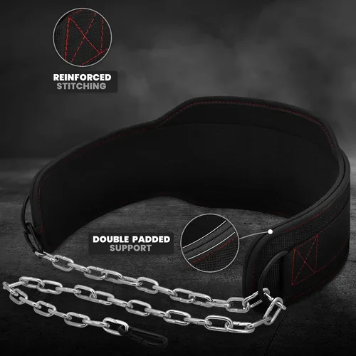 Miniatura 5 de RDX Cinturón de inmersión para levantamiento de pesas, cadena de acero ajustable de 36 pulgadas, cinturón de inmersión, entrenamiento de gimnasio