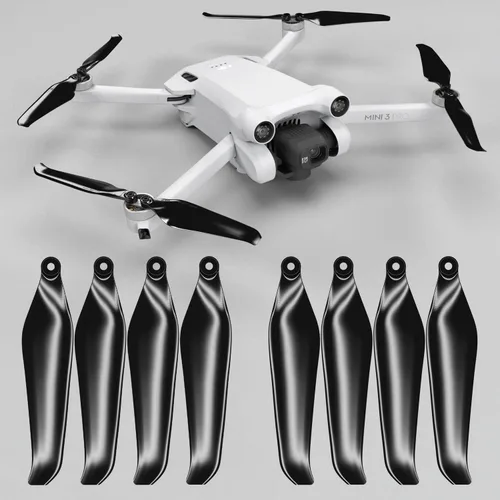Master Airscrew Hélices Stealth para DJI Mini 3 Pro y Mini 4 Pro - Negro, 4 hélices en set