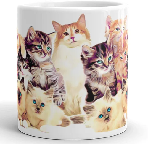 Miniatura 3 de Bonita taza de cerámica para gatos, regalo de taza de café, gran regalo para amantes de los gatos, gatos, mamá, papá, jefe, compañero de trabajo