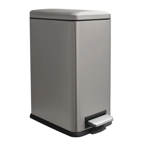 Miniatura 32 de Cubo de basura pequeño para baño con tapa, cubo de basura de 1.3 galones con cubo interior extraíble, cubo de basura delgado con tapa de cierre