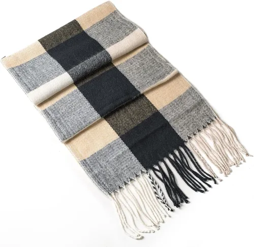 Miniatura 106 de Alpine Swiss Bufanda a cuadros para hombre, ultra suave, chal de invierno, cálido, ligero, para clima frío